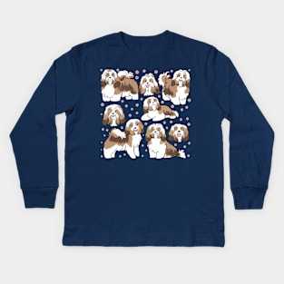 Cute Havanese Dog illustration Kids Long Sleeve T-Shirt